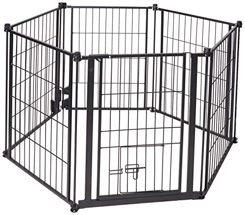 Carlson Pet Products Weatherproof Outdoor Super Wide Dog Gate Black